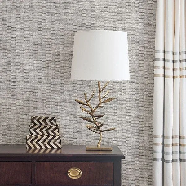 Brewster Home Fashions Bohemian Pewter Woven Texture Wallpaper - SKU 2807-8026