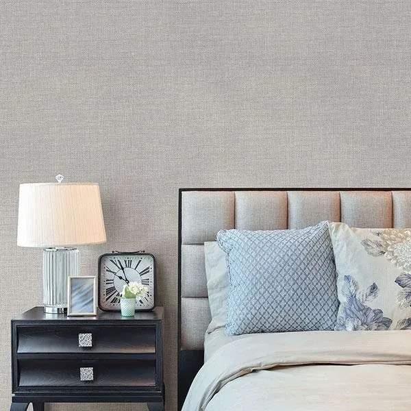 Brewster Home Fashions Bohemian Pewter Woven Texture Wallpaper - SKU 2807-8026
