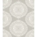 Brewster Home Fashions Bolinas Grey Medallion Wallpaper - SKU 3117-12301