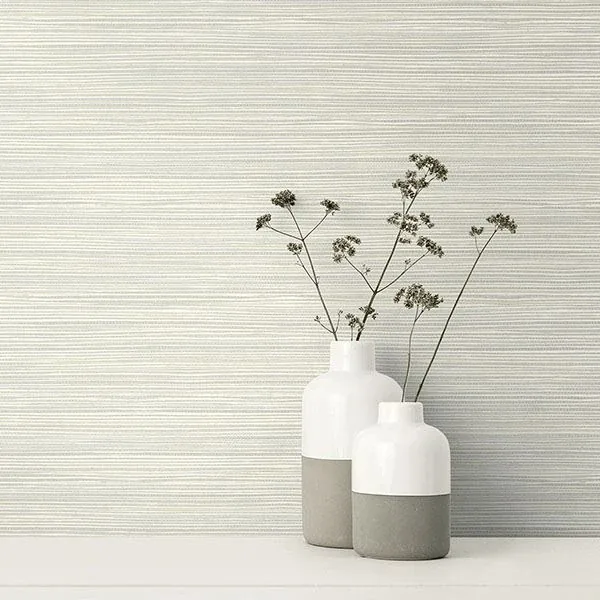 Brewster Home Fashions Bondi Light Grey Grasscloth Texture Wallpaper - SKU 2765-BW40908