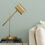 Brewster Home Fashions Bowman Sea Green Faux Linen Wallpaper - SKU 4144-9155