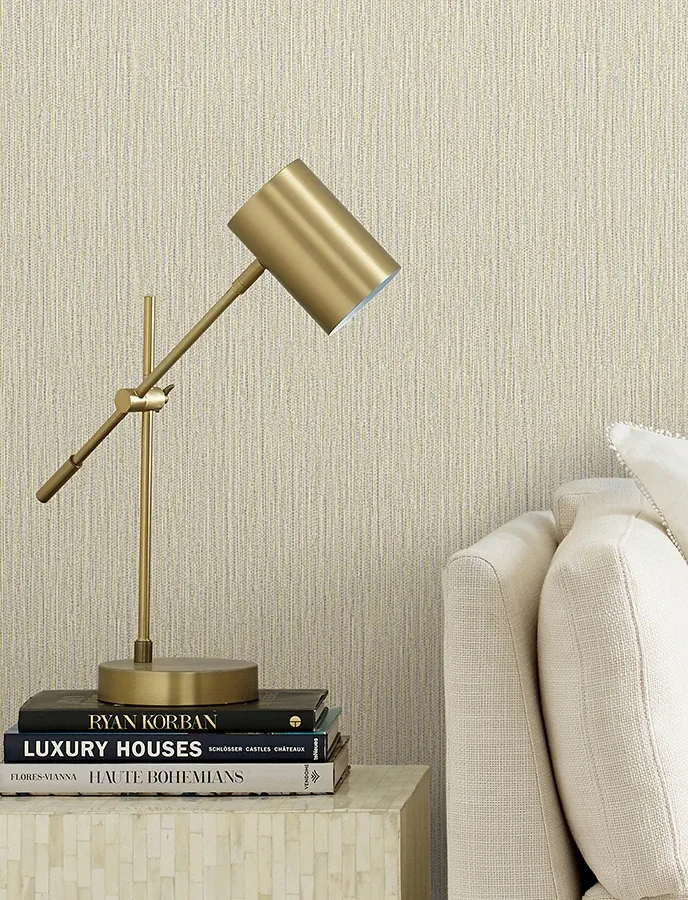 Brewster Home Fashions Bowman Wheat Faux Linen Wallpaper - SKU 4144-9154