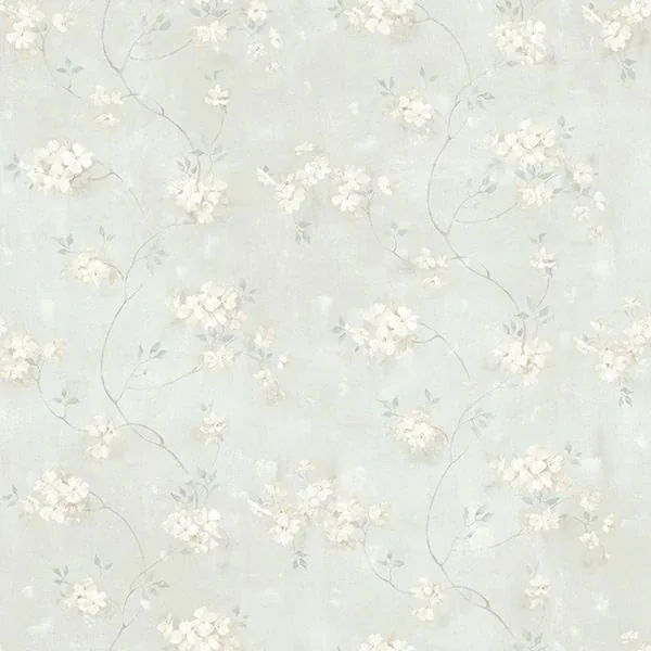Brewster Home Fashions Braham Teal Floral Trail Wallpaper - SKU 3119-441013