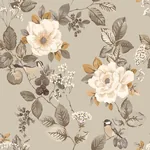 Brewster Home Fashions Bramble Beige Floral Wallpaper - SKU BG2301