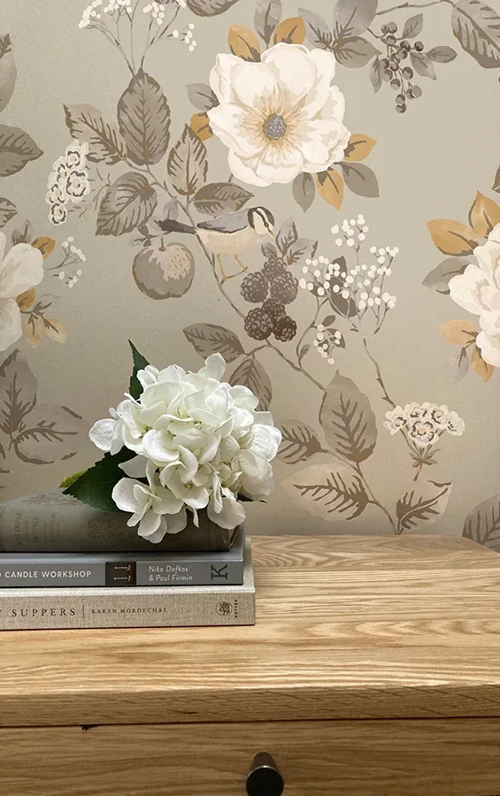Brewster Home Fashions Bramble Beige Floral Wallpaper - SKU BG2301