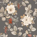 Brewster Home Fashions Bramble Charcoal Floral Wallpaper | Wallpaper Twins Brewster Home Fashions Bramble Charcoal Floral Wallpaper - SKU BG2303