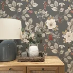 Brewster Home Fashions Bramble Charcoal Floral Wallpaper | Wallpaper Twins Brewster Home Fashions Bramble Charcoal Floral Wallpaper - SKU BG2303