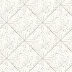 Brewster Home Fashions Brandi White Tin Tile Wallpaper - SKU 2904-13091