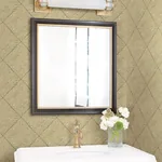 Brewster Home Fashions Brandi Yellow Metallic Faux Tile Wallpaper - SKU 3119-13093