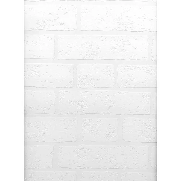 2780-99423 | Bridgers White Paintable Brick Wallpaper