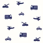 Brewster Home Fashions Briony Navy Vehicles Wallpaper - SKU 4060-137321