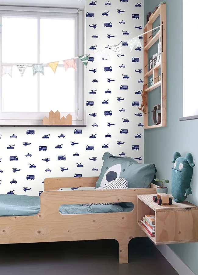 Brewster Home Fashions Briony Navy Vehicles Wallpaper - SKU 4060-137321
