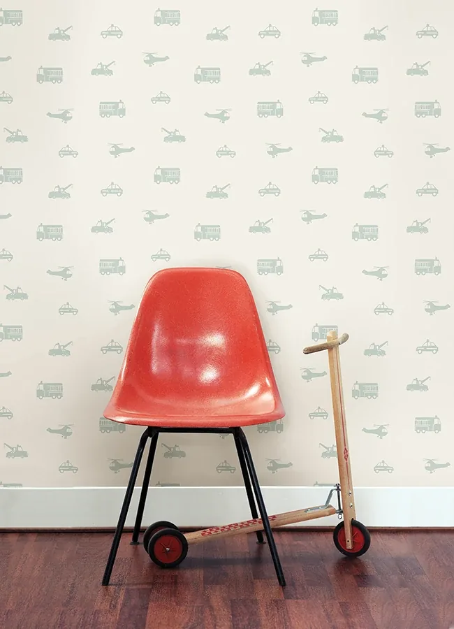 Brewster Home Fashions Briony Sage Vehicles Wallpaper | Wallpaper Twins Brewster Home Fashions Briony Sage Vehicles Wallpaper - SKU 4060-128856