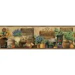 Brewster Home Fashions Brittany Black Antiques & Herbs Wallpaper | Wallpaper Twins Brewster Home Fashions Brittany Black Antiques & Herbs Wallpaper - SKU 3123-44581