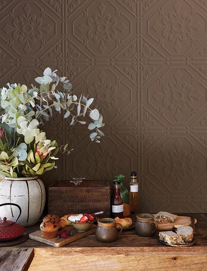 Brewster Home Fashions Brooklyn White Tin Paintable Wallpaper - SKU 4134-93996
