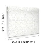 Brewster Home Fashions Brooklyn White Tin Paintable Wallpaper - SKU 4134-93996