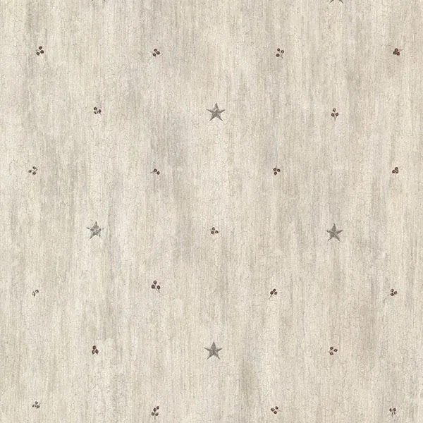 Brewster Home Fashions Bryndle Grey Barnstar & Sprigs Wallpaper - SKU CTR090611