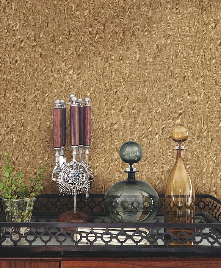 Brewster Home Fashions Bryson Copper Feathered Texture Wallpaper - SKU 4174-4655