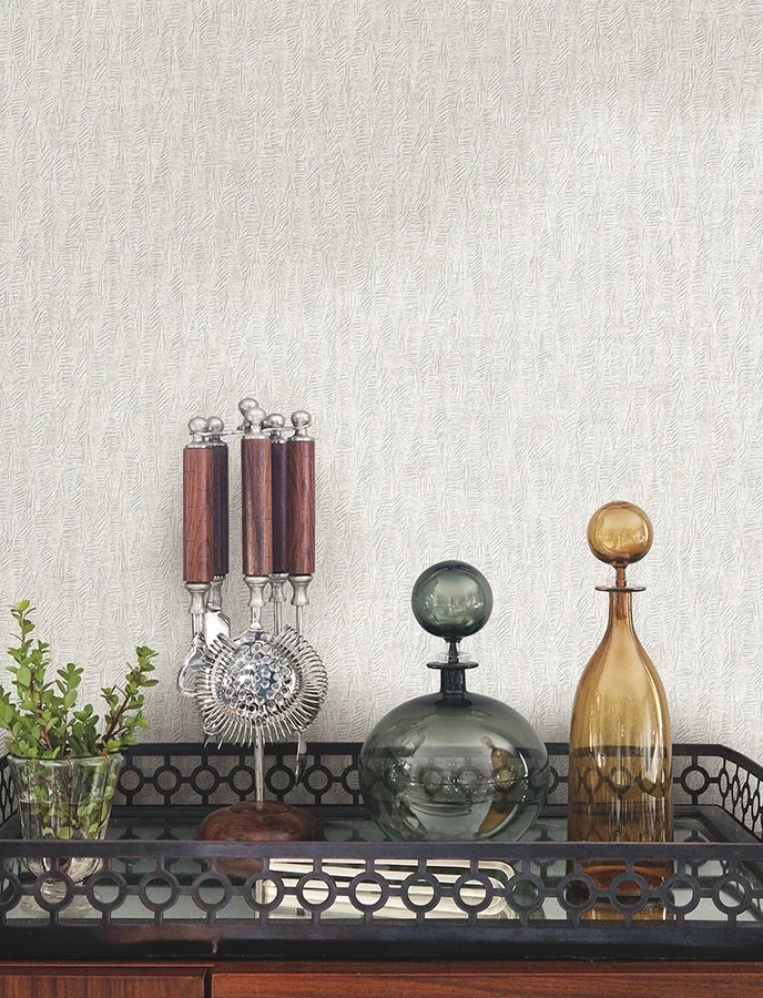 Brewster Home Fashions Bryson Ivory Feathered Texture Wallpaper - SKU 4174-4651