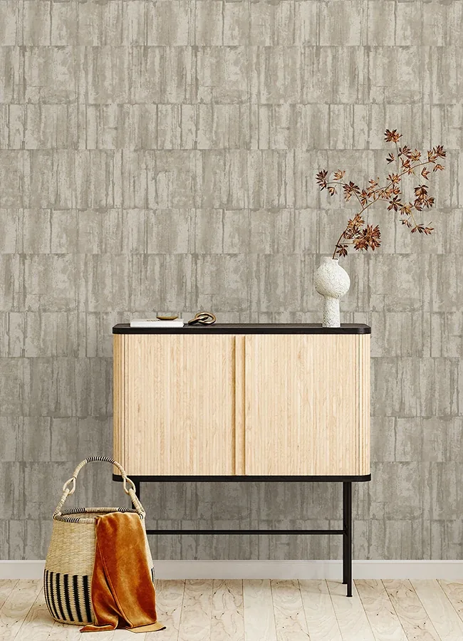 Brewster Home Fashions Buck Taupe Horizontal Wallpaper - SKU 4096-560329