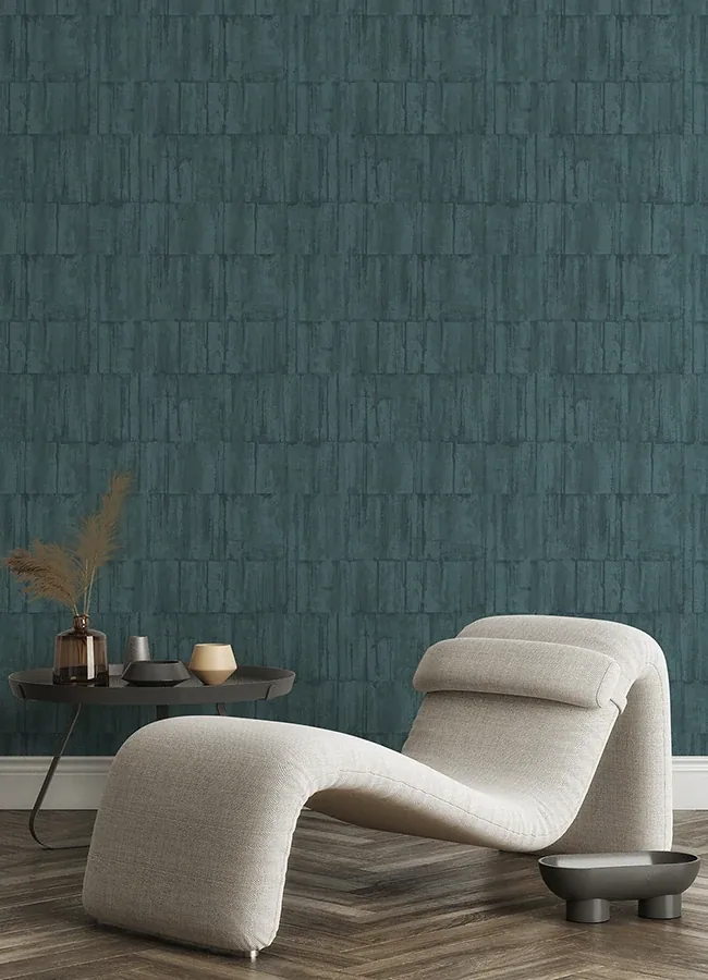 Brewster Home Fashions Buck Teal Horizontal Wallpaper - SKU 4096-560336