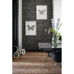 Brewster Home Fashions Burnham Black Brick Wall Wallpaper - SKU DD139138