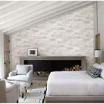 Brewster Home Fashions Bushwick Off White Reclaimed Bricks Wallpaper - SKU 2766-22321