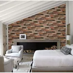 Brewster Home Fashions Bushwick Red Reclaimed Bricks Wallpaper - SKU 2766-22300