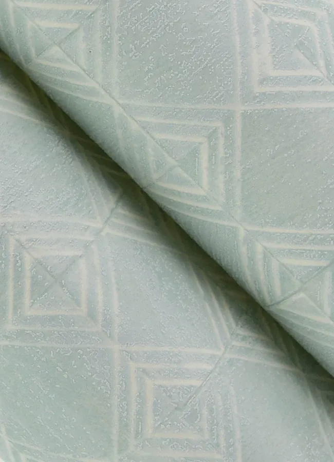 Brewster Home Fashions Button Block Aqua Geometric Wallpaper - SKU 3125-72308
