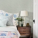 Brewster Home Fashions Button Block Aqua Geometric Wallpaper - SKU 3125-72308