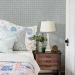 Brewster Home Fashions Button Block Blue Geometric Wallpaper - SKU 3125-72305