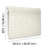 Brewster Home Fashions Button Block Light Grey Geometric Wallpaper - SKU 3125-72309