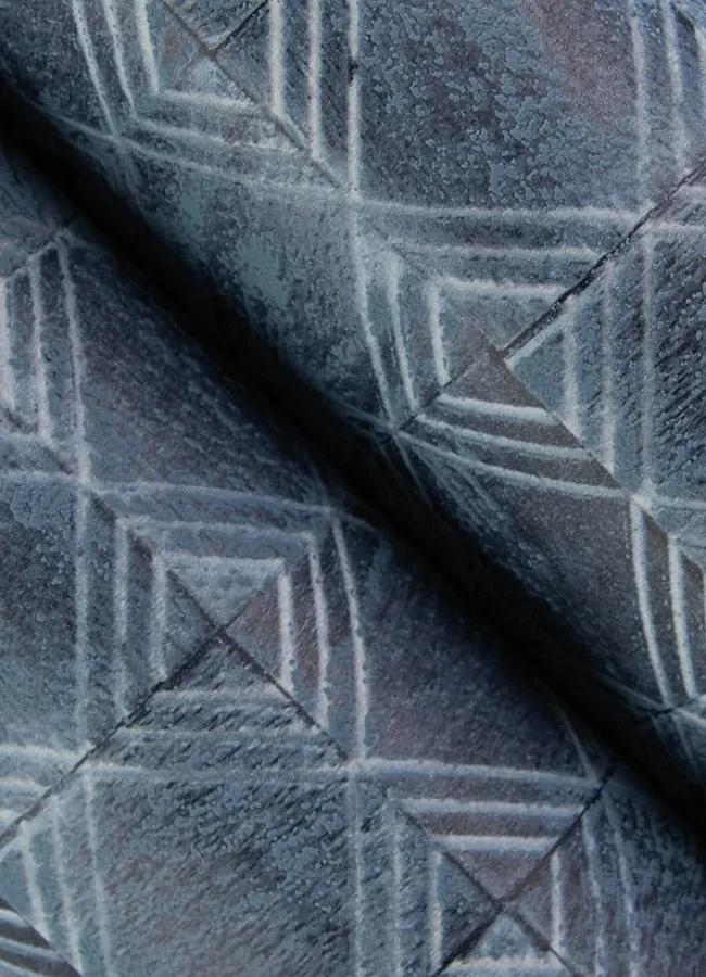 Brewster Home Fashions Button Block Navy Geometric Wallpaper - SKU 3125-72306