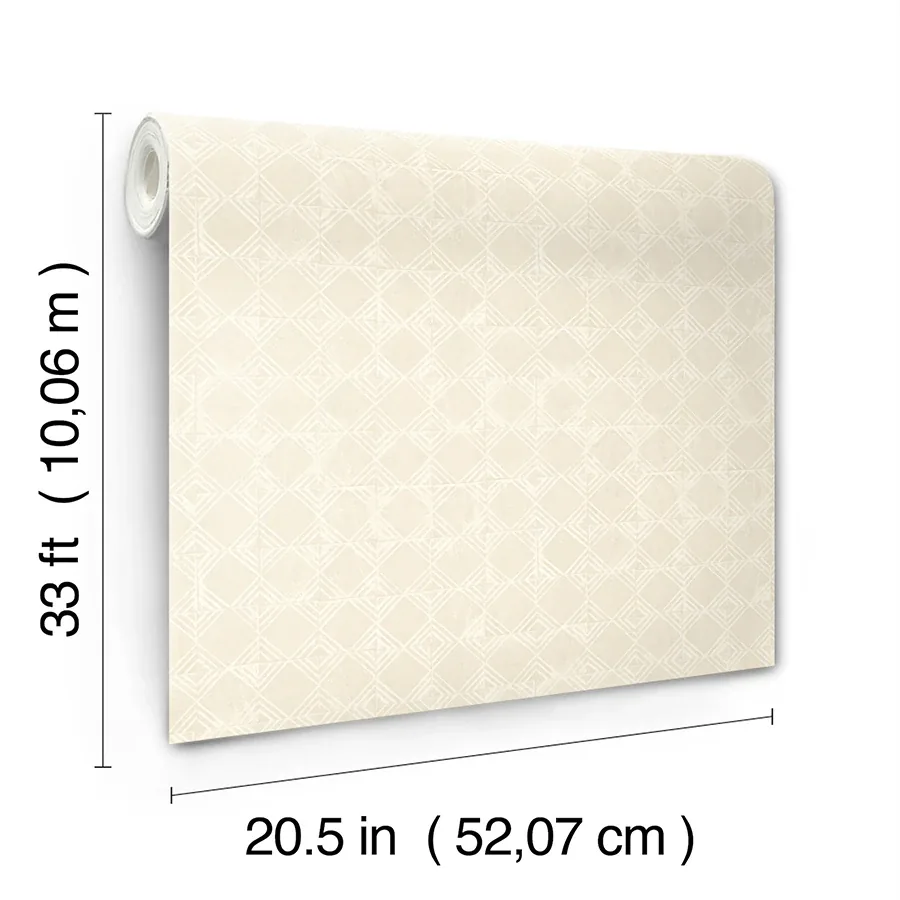 Brewster Home Fashions Button Block Taupe Geometric Wallpaper - SKU 3125-72307