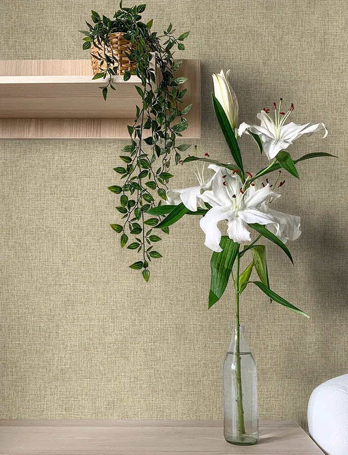 Brewster Home Fashions Buxton Brown Faux Weave Wallpaper - SKU 4144-9121