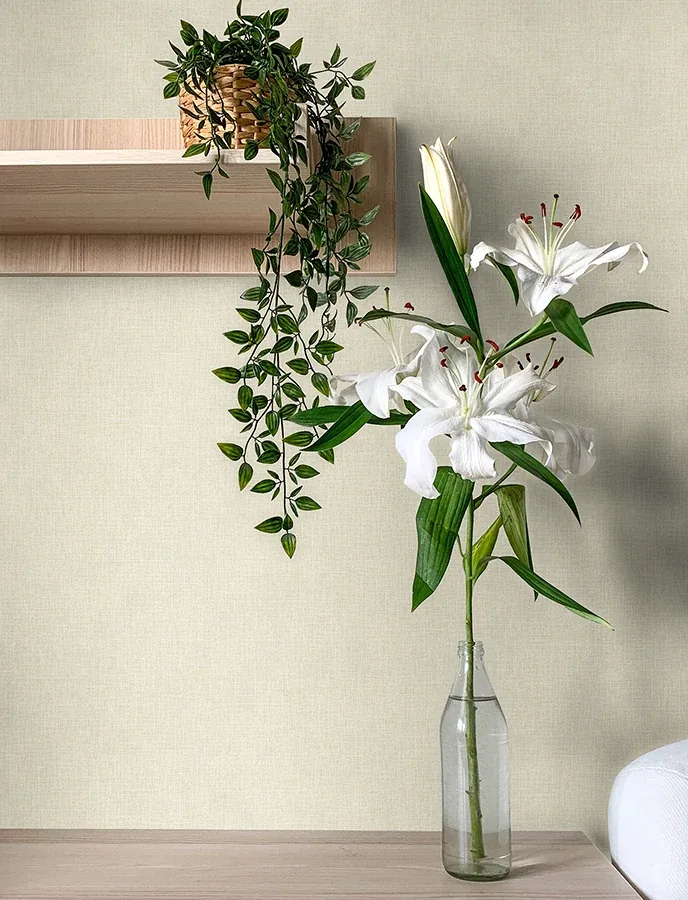 Brewster Home Fashions Buxton Cream Faux Weave Wallpaper - SKU 4144-9119