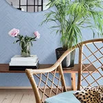 Brewster Home Fashions Caladesi Light Blue Faux Linen Wallpaper | Wallpaper Twins Brewster Home Fashions Caladesi Light Blue Faux Linen Wallpaper - SKU 3120-13677