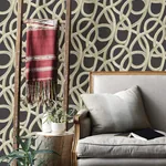 Brewster Home Fashions Calix Black Twisted Geo Wallpaper - SKU CEP50126W