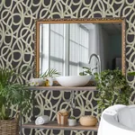 Brewster Home Fashions Calix Black Twisted Geo Wallpaper - SKU CEP50126W