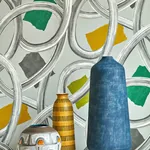 Brewster Home Fashions Calix Grey Twisted Geo Wallpaper - SKU CEP50128W