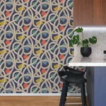 Brewster Home Fashions Calix Indigo Twisted Geo Wallpaper - SKU CEP50129W