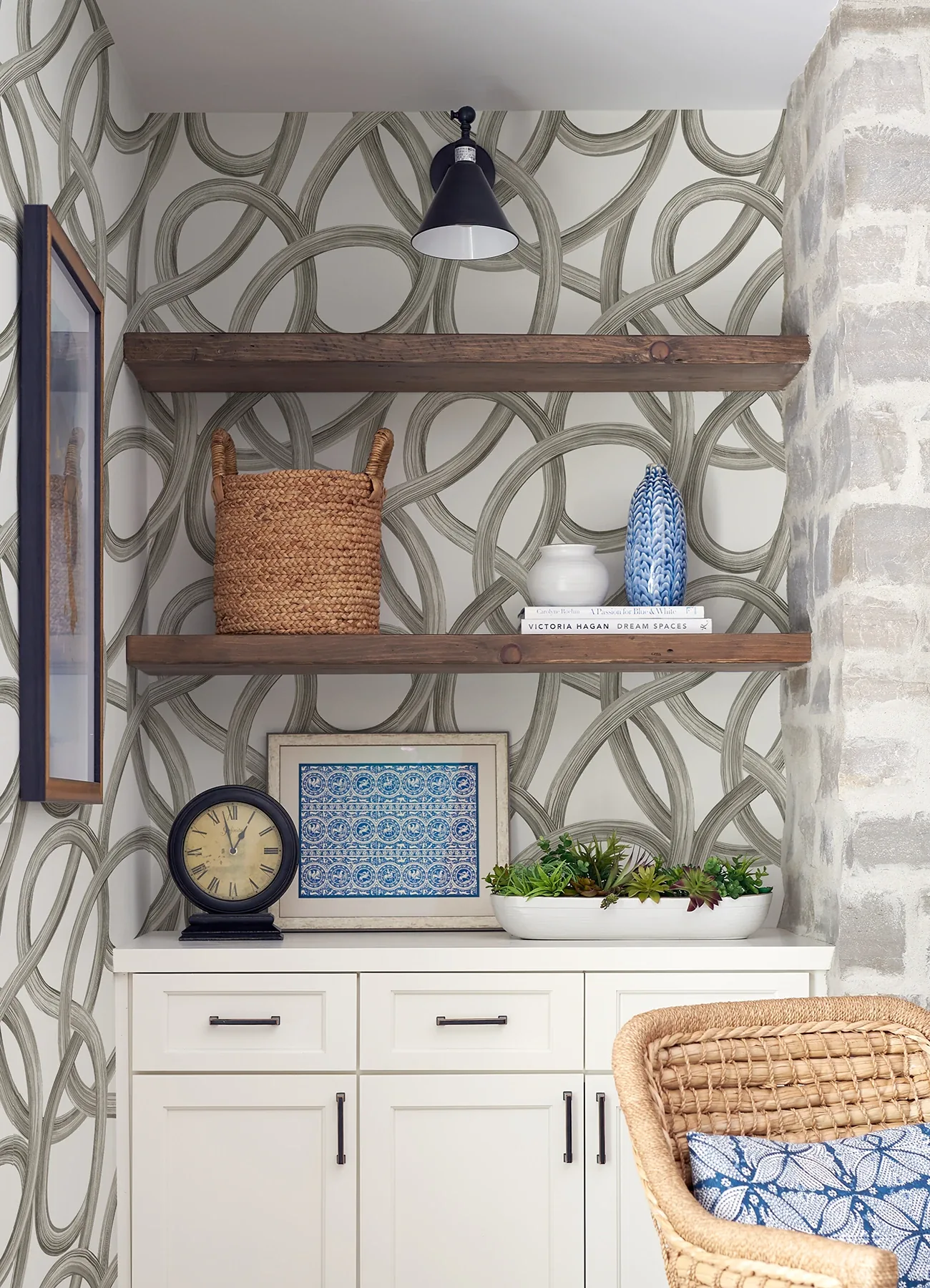 Brewster Home Fashions Calix White Twisted Geo Wallpaper - SKU CEP50127W