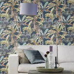 Brewster Home Fashions Calle Blue Tropical Wallpaper - SKU 2980-485288