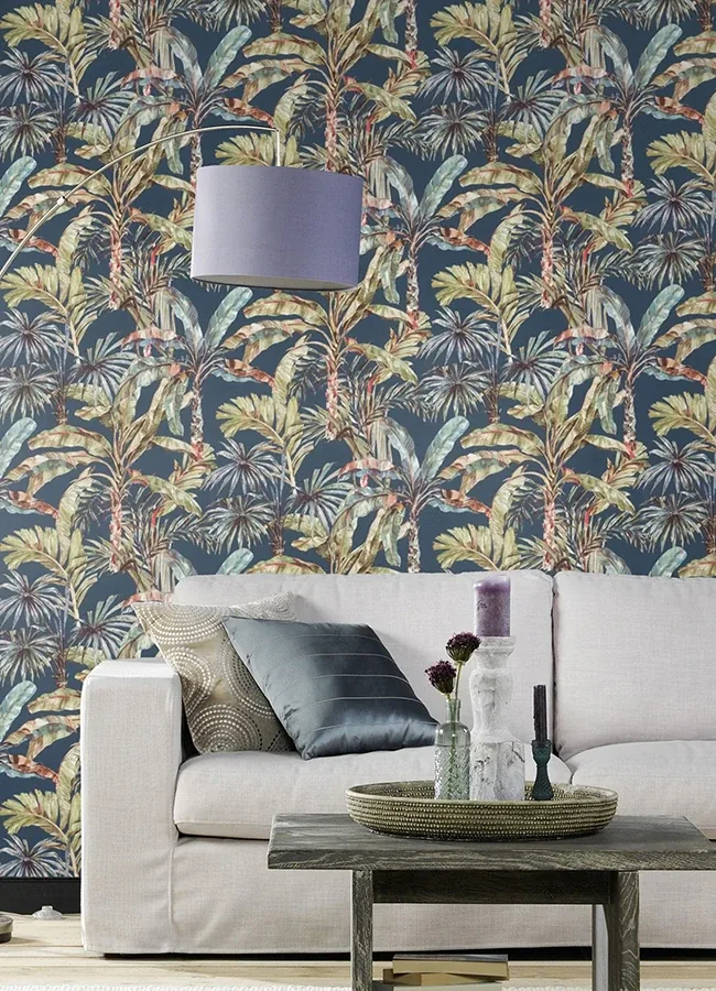 Brewster Home Fashions Calle Blue Tropical Wallpaper - SKU 2980-485288