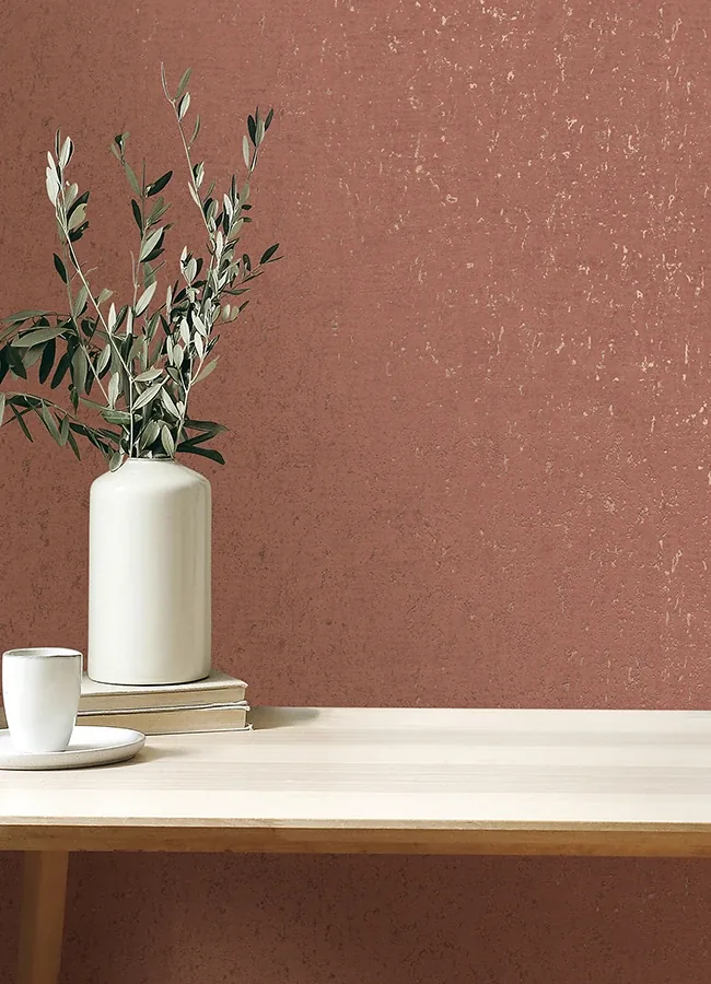 Brewster Home Fashions Callie Raspberry Concrete Wallpaper - SKU 4125-26708