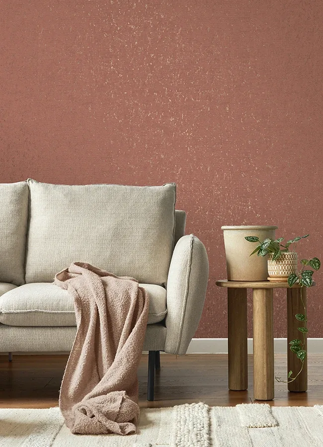 Brewster Home Fashions Callie Raspberry Concrete Wallpaper - SKU 4125-26708