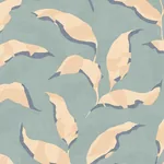 Brewster Home Fashions Callista Blue Leaves Wallpaper - SKU EJ318052