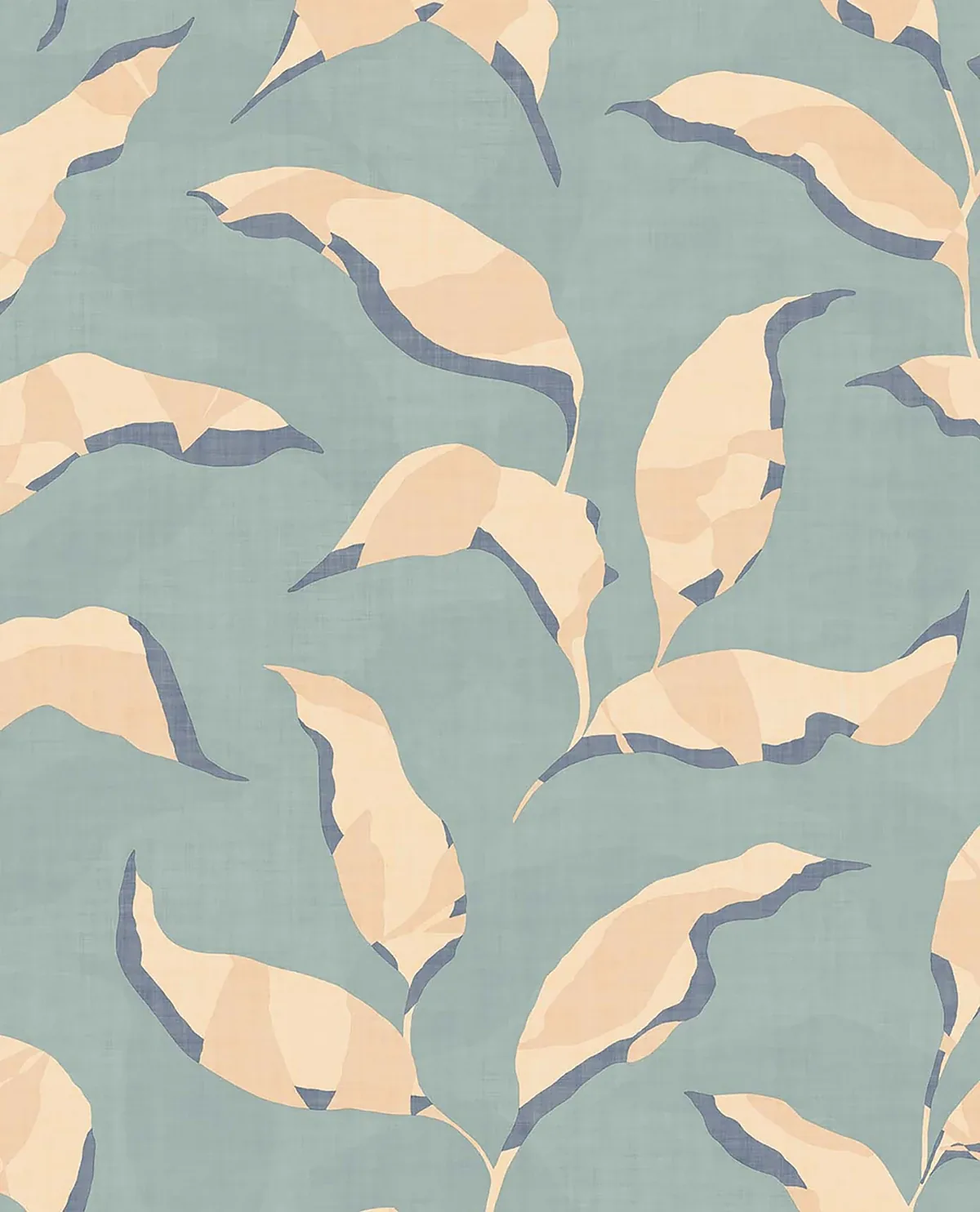 Brewster Home Fashions Callista Blue Leaves Wallpaper - SKU EJ318052