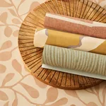 Brewster Home Fashions Callista Mustard Leaves Wallpaper - SKU EJ318053