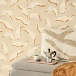 Brewster Home Fashions Callista Neutral Leaves Wallpaper - SKU EJ318050